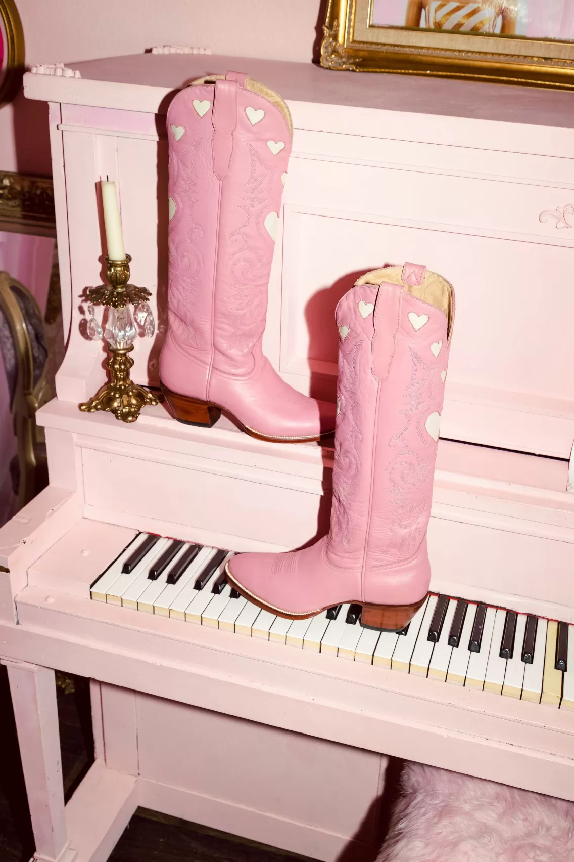 Pink Edit | Shoes-LoveShackFancy Cheek Heart Boots By City Boots PINK
