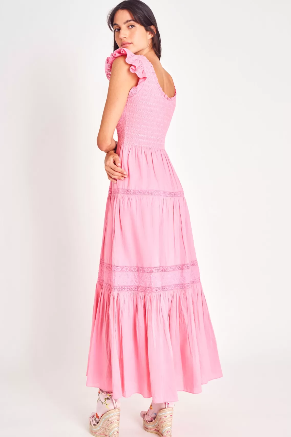 Dresses | White Edit-LoveShackFancy Chessie Heritage Cotton Maxi Dress TRUE WHITE