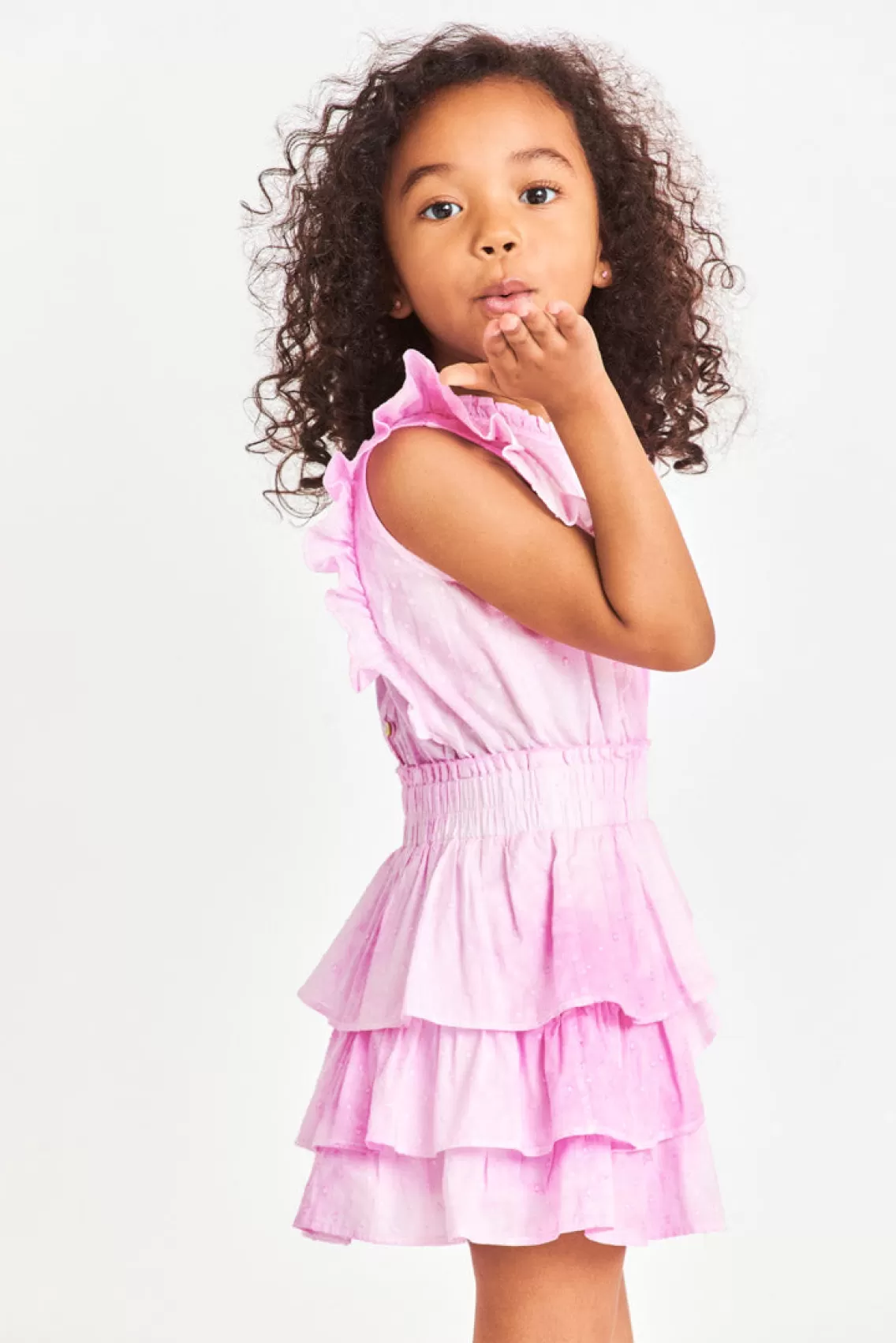 Girls | Pink Edit-LoveShackFancy Girls Decker Heritage Dress PEONY PINK