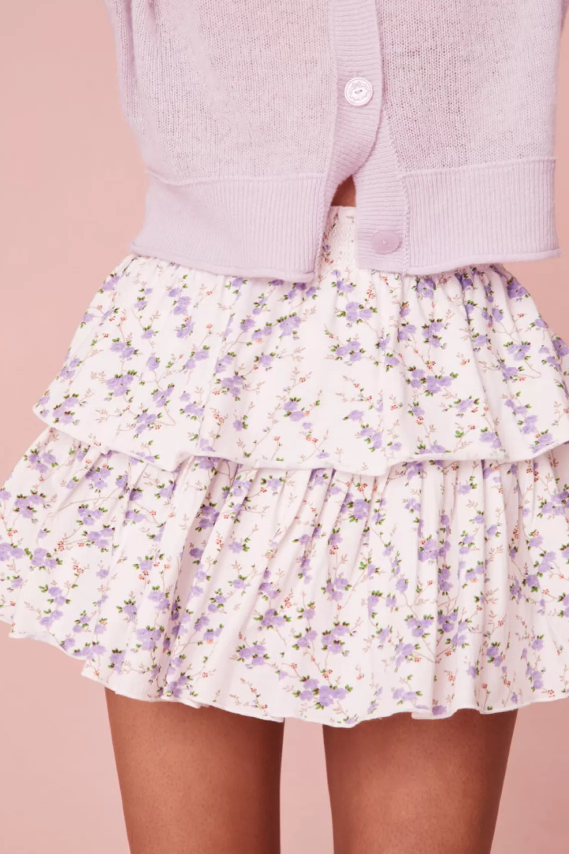 Skirts | Warm Weather Edit-LoveShackFancy Ruffle Mini Dainty Lilac Skirt DUSTY LAVENDER