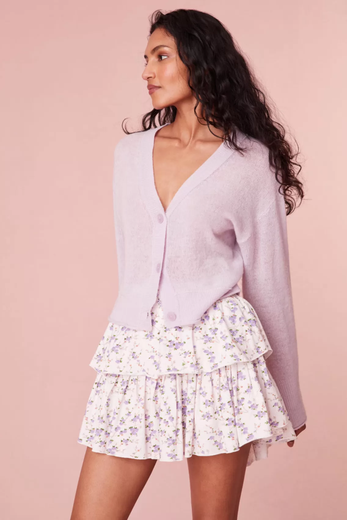 Skirts | Warm Weather Edit-LoveShackFancy Ruffle Mini Dainty Lilac Skirt DUSTY LAVENDER
